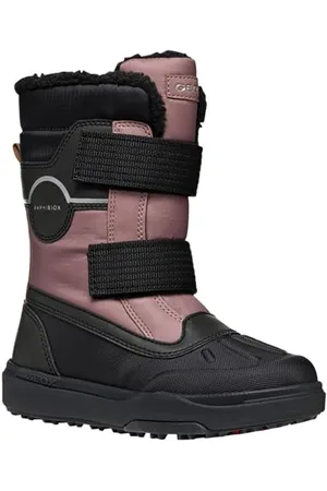 Geox J BUNSHEE PG Girl B Snow Boot, DK Rose/Black, 34 EU