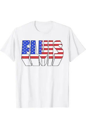 Elvis Presley Amerikanische Flagge T-Shirt
