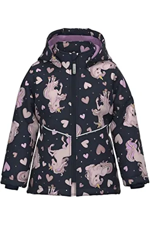 NAME IT Mädchen NMFMAXI Jacket Unicorn Heart Jacke, Humus, 80