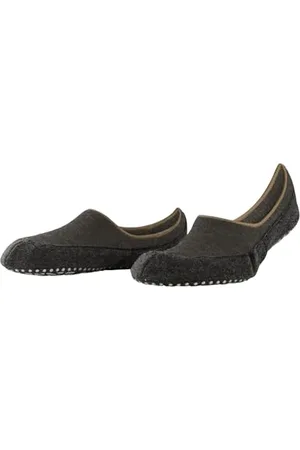 Falke Herren Cosyshoe Invisible M HP Wolle Rutschhemmende Noppen 1 Paar Stoppersocken, Braun (Porto Melange 5201), 39-40
