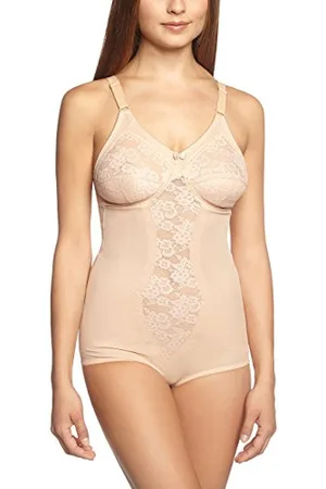 SASSA Damen BH Hosen-Korselett, Einfarbig, Gr. 90C, Beige ( 00400)