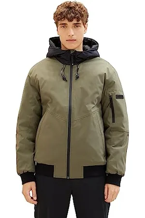 TOM TAILOR Herren 1037492 Sofshell-Jacke mit Kapuze, 10415-Dusty Olive Green, L