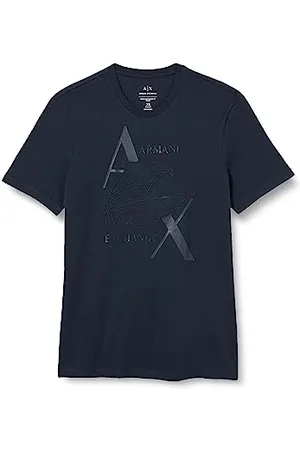 Armani Exchange Herren Sustainable, Regular Fit, Printed Eagle Logo T-Shirt, , XS EU