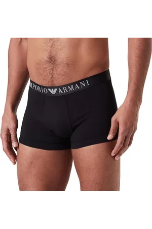 Emporio Armani Herren Stretch Superfine Cotton Trunks, Black, M