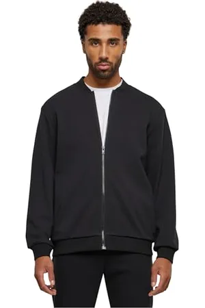 Urban classics Herren Jacke Cozy College Jacket, lässige College Jacke für Männer, Oversized Fit, black, M