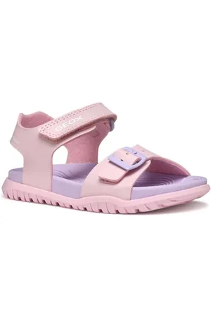 Geox J FUSBETTO GI Sandal, Lt Pink/Lilac, 25 EU