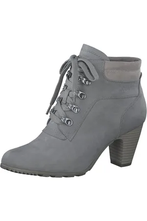 QS by s.Oliver Damen Schnürstiefel mit Absatz Elegant Bequem, (Grey), 38 EU