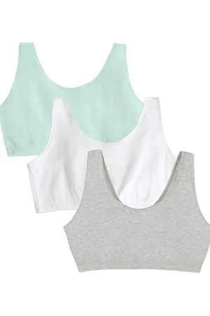 Fruit Of The Loom Damen Cotton Tank Bra for Women-Ultimate Comfort & Breathable Fit Sport-BH, Undurchsichtige, , 90 (3er Pack)