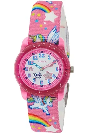 Timex Unisex Kinder Analog Quarz Uhr mit Stoff Armband TW7C25500