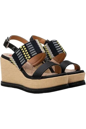 Replay Damen Keilabsatzschuhe mit Riemen, Schwarz (Black Multi 2372), 37