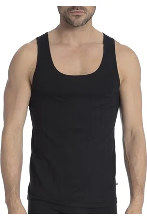 Calida Pure & Style Unterhemd Herren, atmungsaktiv, schnelltrocknend und geruchshemmend, mit maskulinem Nadelzug