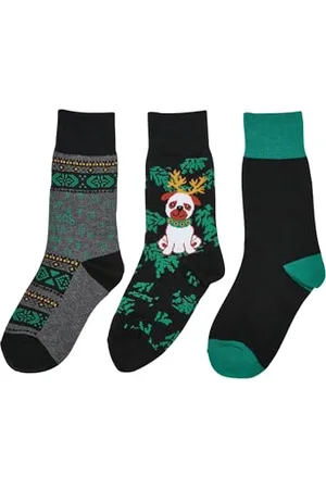 Urban classics Unisex Christmas Dog Kids 3-pack Socks, , 39-42 EU