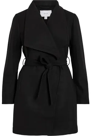 VILA VICOOLEY COLLAR BELT COAT - NOOS