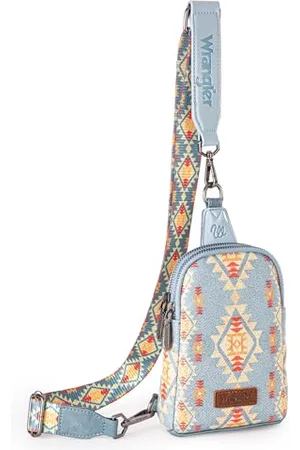 Wrangler Aztec Sling Bag Southwest Crossbody Bags Trendy Chest Bag
