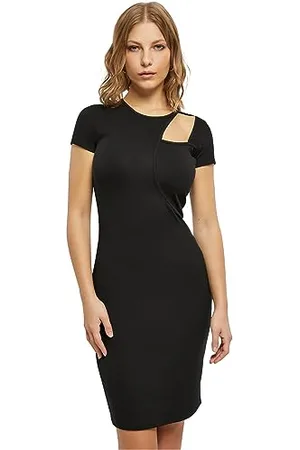 Urban classics Damen TB5500-Ladies Cut Out Dress Kleid, Black, 3XL