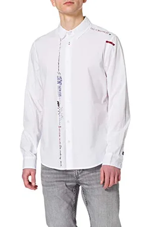 Desigual Mens CAM_ADELMO T-Shirt, White, S