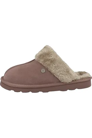 QS by s.Oliver Damen Pantoffeln zum Reinschlüpfen Flauschig Rosa , 38