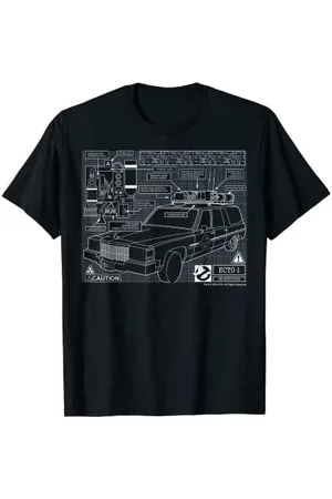 Ghostbusters Ecto-1 Schematics T-Shirt