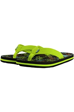 Reef Herren Kids Ahi Flipflop, Neonfarbene Handfläche, 42 2/3 EU