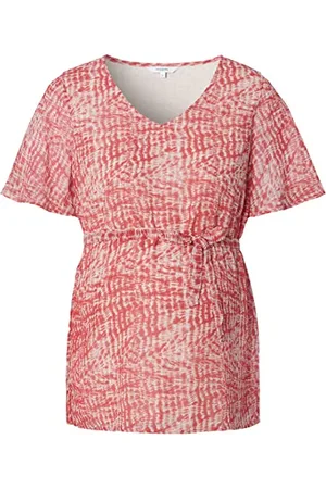 Noppies Maternity Damen Blouse Short Sleeve Maddy Bluse, Hot Sauce-P887, S