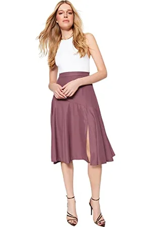 Trendyol Damen Women Midi Flared Woven Skirt Baby Rock, , 62