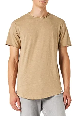 Only & Sons Herren O&S Rundhals T-Shirt Langes Einfarbiges Kurzarm Shirt Basic Shortsleeve aus Baumwolle ONSBENNE