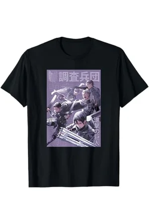 Attack on Titan Group Shot Scout Regiment Anime Epic Poster T-Shirt