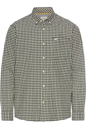 Camel Active Herren Kariertes Langarmhemd aus Baumwolle menswear-3XL