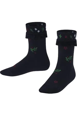 Falke Unisex Kinder Socken Country Flower K SO Baumwolle Wolle gemustert 1 Paar, , 39-42