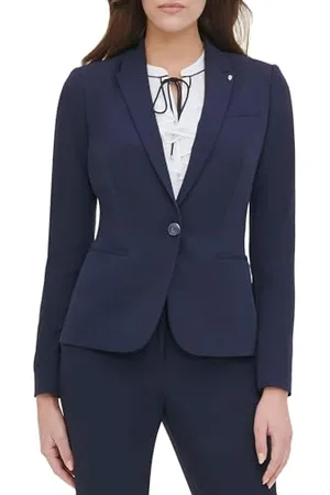 Tommy Hilfiger Damen Blazer - Business Jacke mit schmeichelnder Passform und Einknopfverschluss, , 12