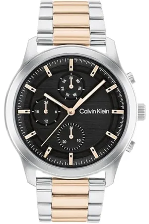 Calvin Klein Multi Zifferblatt Quarz Uhr für Herren mit Zweifarbiges Edelstahlarmband - 25200210