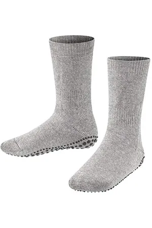 Falke Unisex Kinder Stoppersocken Catspads K HP Baumwolle Wolle rutschhemmende Noppen 1 Paar, Grau (Light Grey 3400), 23-26
