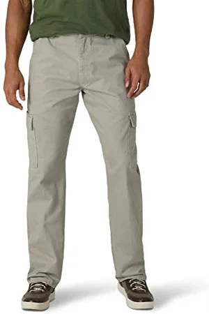 Wrangler Klassische Herren-Cargohose aus Twill, lockere Passform, Khaki Staub, 44W / 30L