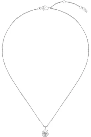 HUGO BOSS Jewelry Halskette und Armband für Damen Kollektion DOUBLE B PETIT aus Edelstahl mit einem Doppel-B Charm