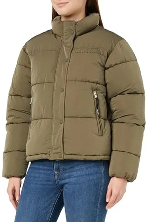 Replay Damen Steppjacke ohne Kapuze, (Grün), XXS