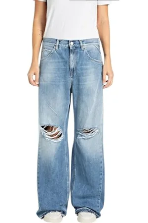 Replay Damen Jeans Narja Baggy-Fit, Blau (Medium Blue 009), 31W / 30L
