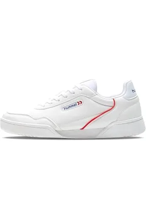 Hummel Unisex Forli Sneaker, White/RED/Blue, 37 EU