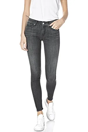 Replay Damen Jeans Luzien Skinny-Fit mit Power Stretch, (Schwarz), 33W / 32L