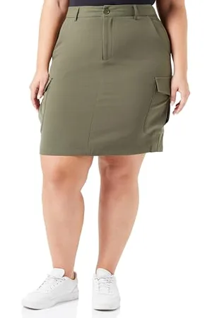 Kaffe Damen Cargo Above Knielänge Regular Fit Midrise Waist Pockets Skirt, , 40