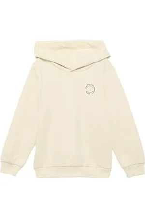 QS by s.Oliver Unisex Kapuzen-Sweatshirt mit Rippbündchen und kleinem Print-Detail 104/110