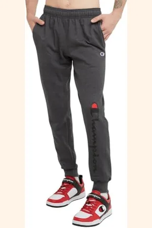 Champion Herren, Powerblend, Fleece Joggers, Comfortable Sweatpants for Men (Reg. Or Big & Tall) Trainingshose, Granit-Skript, X-Groß