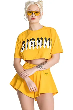 Gianni Kavanagh Damen Yellow GK25 Oversized Tee T-Shirt, , Large