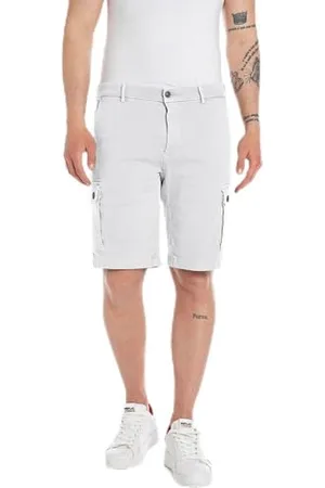 Replay Herren Cargo-Shorts Vannie Hyperflex X-Lite mit Stretch, (Grau), 36