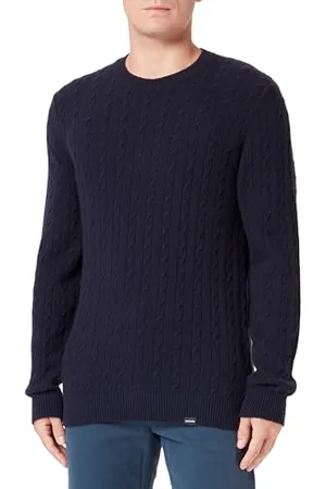 Seidensticker Herren Pullover aus Lammwollmischung - Pullover mit geradem Schnitt - Bügelleicht - Rundhalsausschnitt- Langarm - Wollmischung