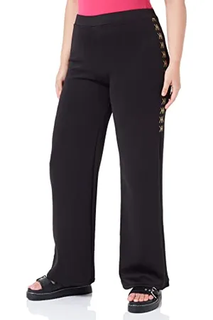 KENDALL + KYLIE KENDALL & KYLIE Damen K&K W Detailed HIGH Rise Straight Pants KKW3711705 Hose, Black, M