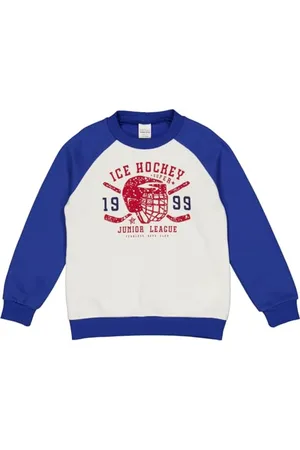 Green Cotton Jungen Ice Hockey Sweatshirt, , 104 EU