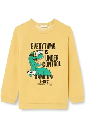 Koton Boys Dinosaur Printed Sweatshirt Brushed Interior Long Sleeve Crew Neck Cotton