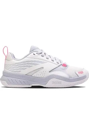 K-Swiss Performance Damen Speedex Padel Tennis Shoe, White/Arctic Ice/NEON PINK, 36 EU