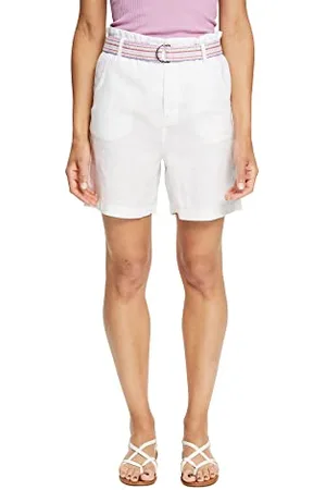 ESPRIT Damen Shorts 052ee1c301, Weiß, 32
