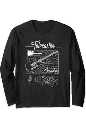 Fender The Original Telecaster Guitar Schematic Poster Langarmshirt